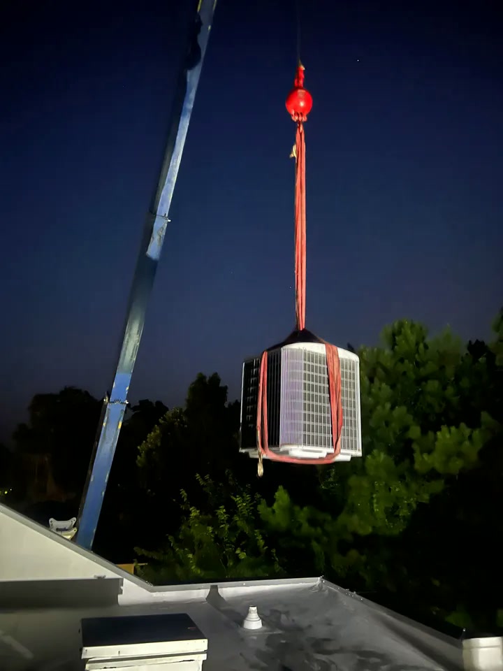 Commercial crane installation